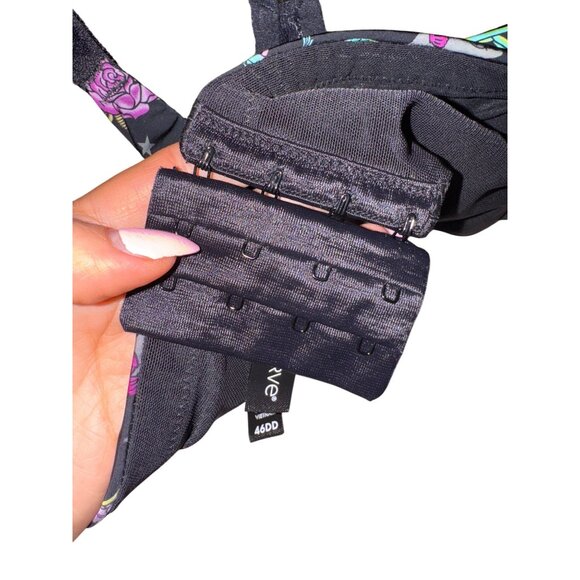 Torrid Curve Mermaid & Anchor Print Bra Size 40DD Sexy Pinup Tattoo Punk Rock Li - Picture 8 of 8